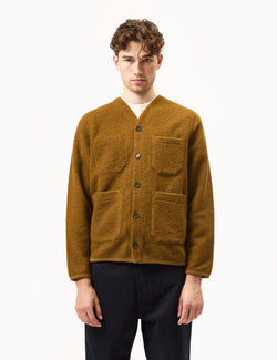 Universal Works Cardigan (Wool Fleece) - Mustard