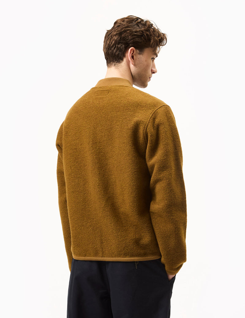 Universal Works Zip Bomber (Wool Fleece) - Mustard