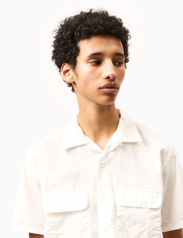 Beams Plus Short Sleeve Peruvian Shirt (Pima Cotton) - White