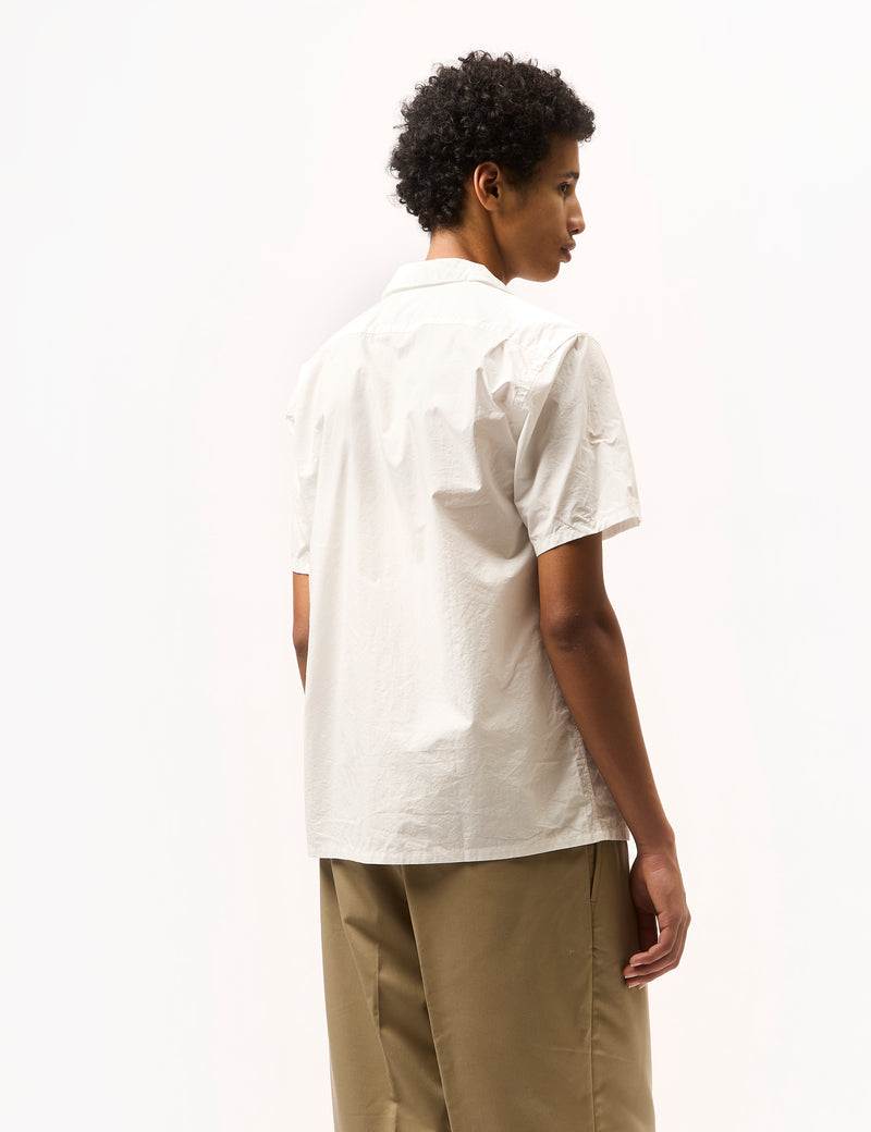 Beams Plus Short Sleeve Peruvian Shirt (Pima Cotton) - White