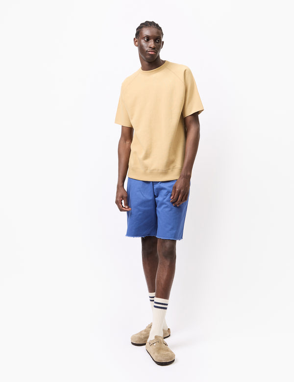 Beams Plus Cut-Off Short Sleeve Sweat - Beige