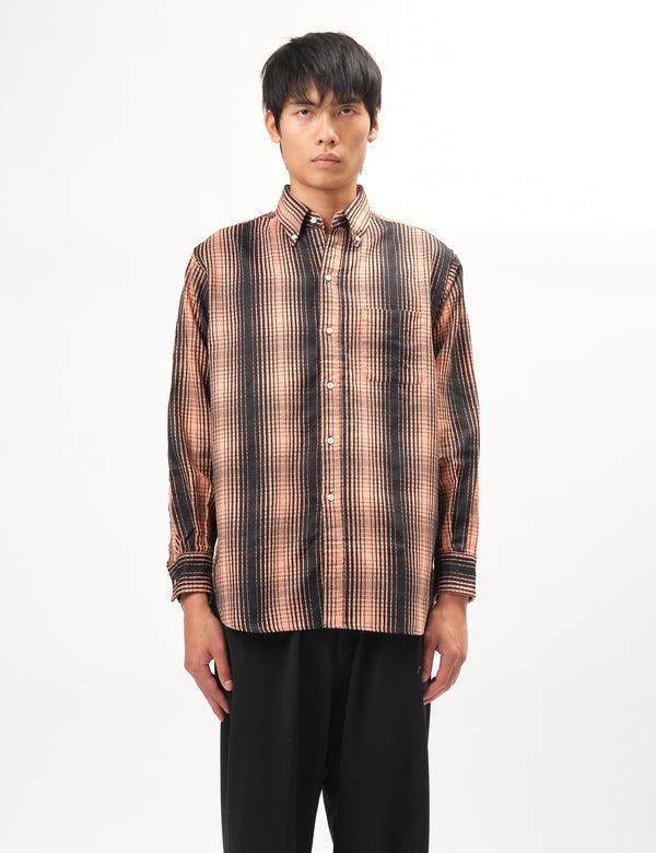 Beams Plus B.D. Chek Print Flannel Shirt - Pink