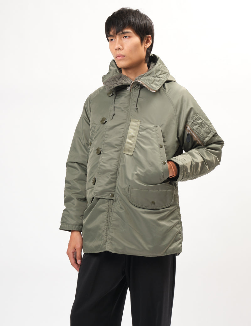 Beams Plus Mil Type N-3B Down Jacket - Sage Green