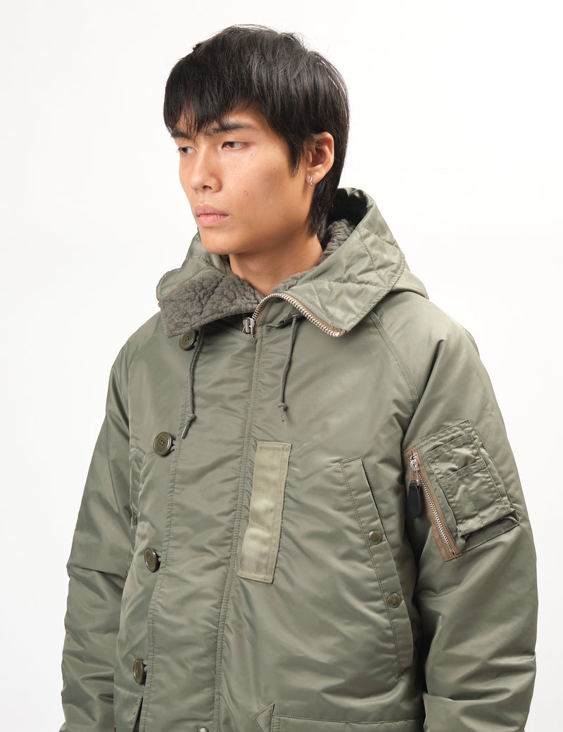 Beams Plus Mil Type N-3B Down Jacket - Sage Green