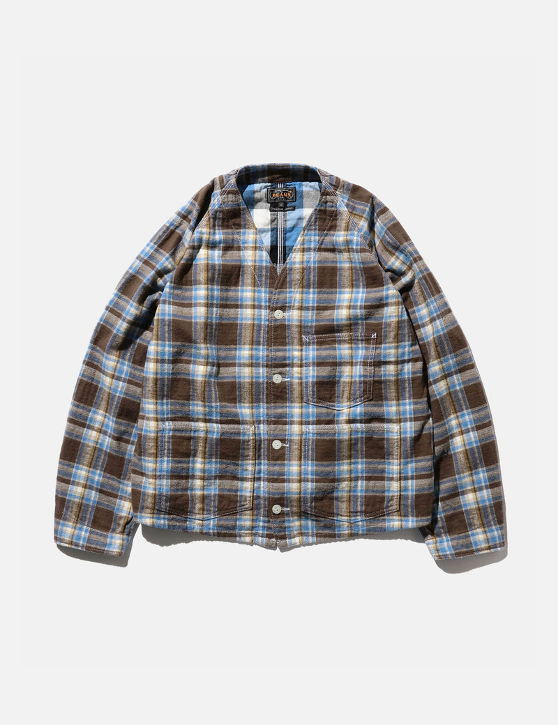 Beams Plus Engineer Jacket W (Face) - Blue Check