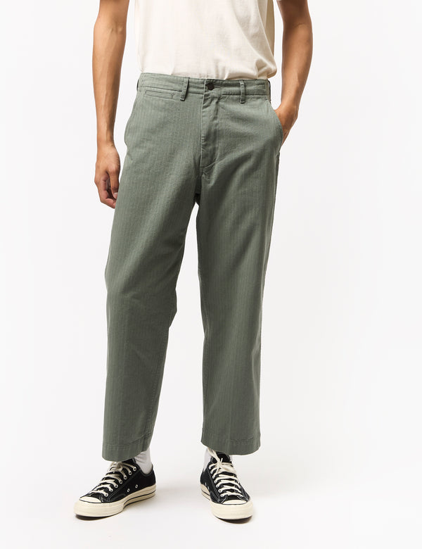 Beams Plus Mil Trousers (Herringbone) - Sage Green