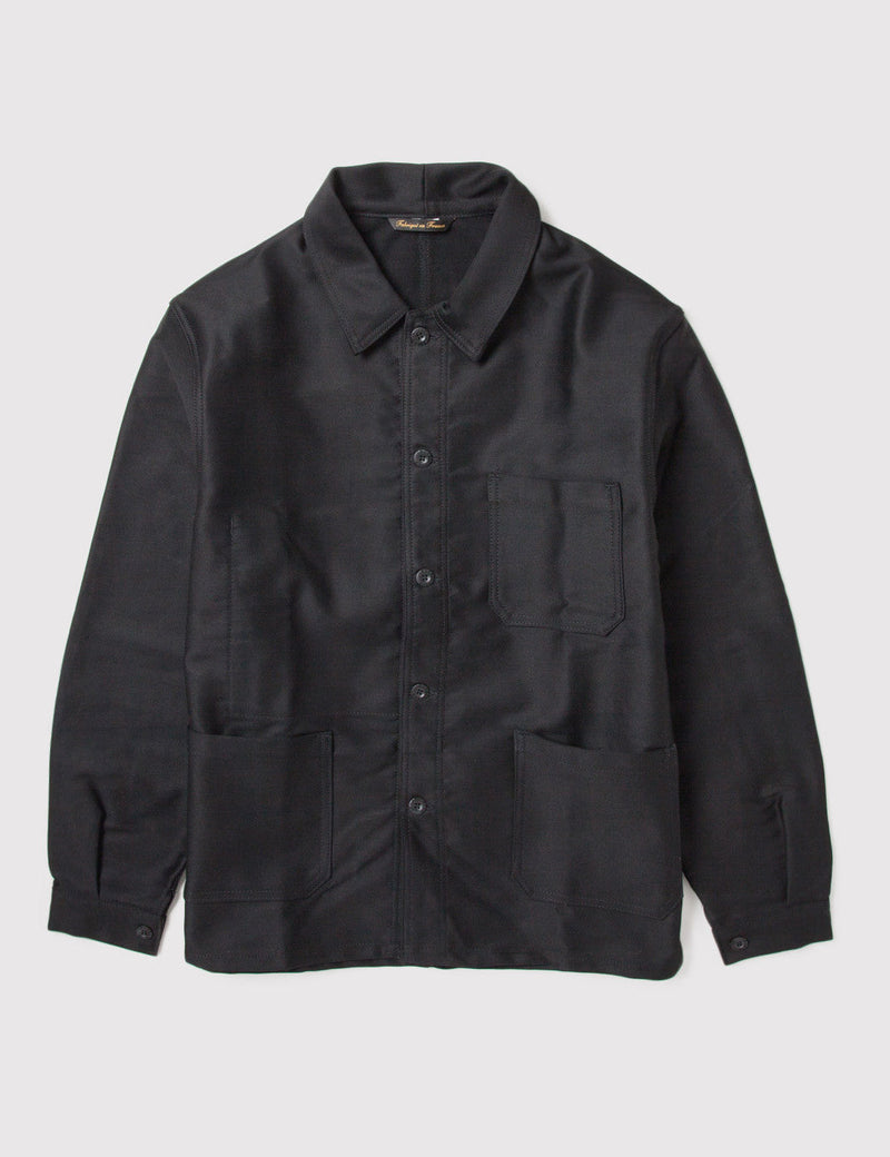 Le Laboureur Moleskin Work Jacket - Black