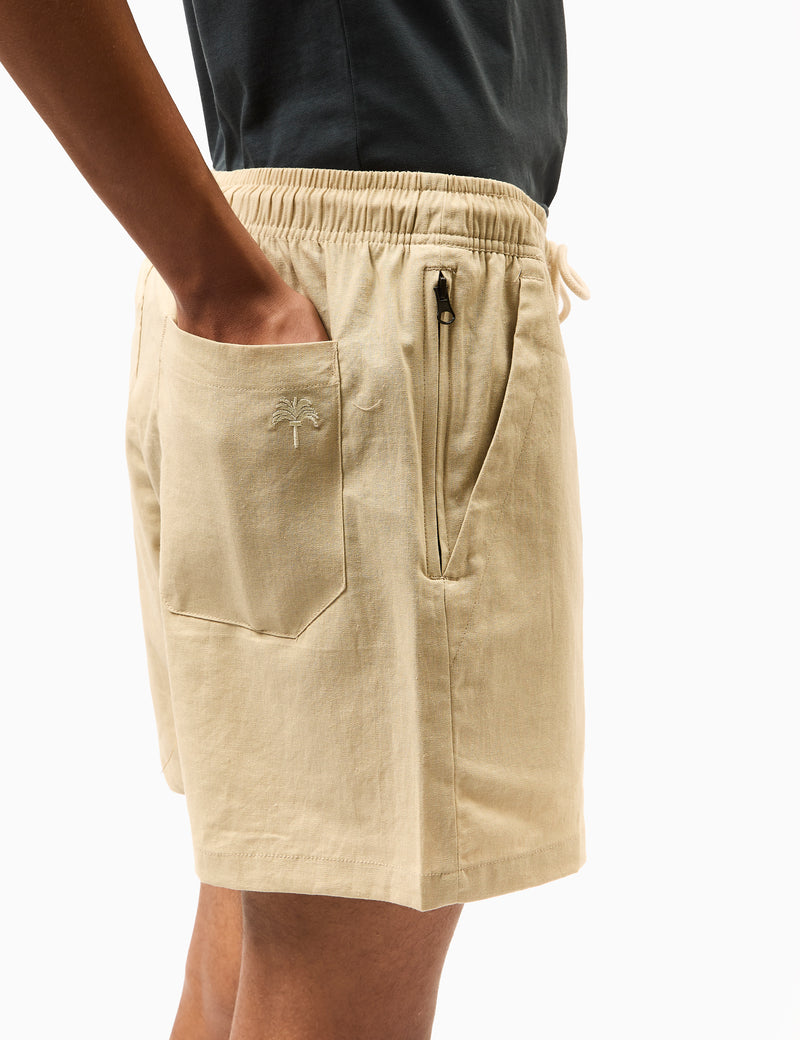 OAS Linen Shorts - Beige