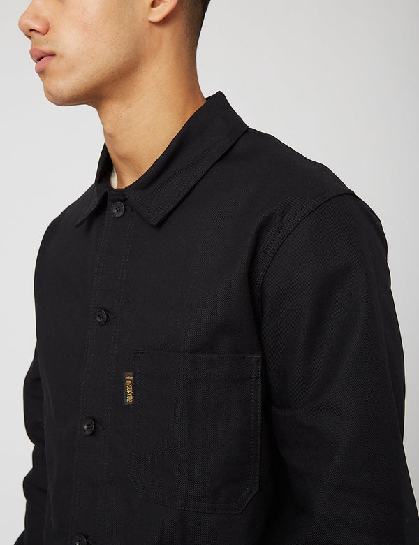 Le Laboureur Cotton Work Jacket - Black