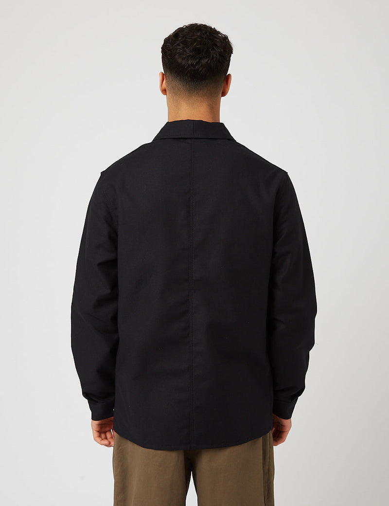 Le Laboureur Cotton Work Jacket - Black