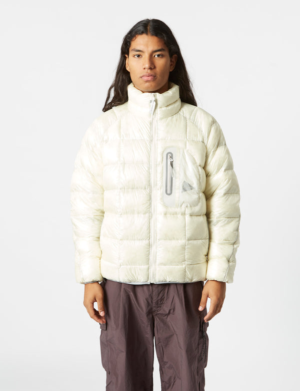 and Wander Diamond Stitch Down Jacket - Off White