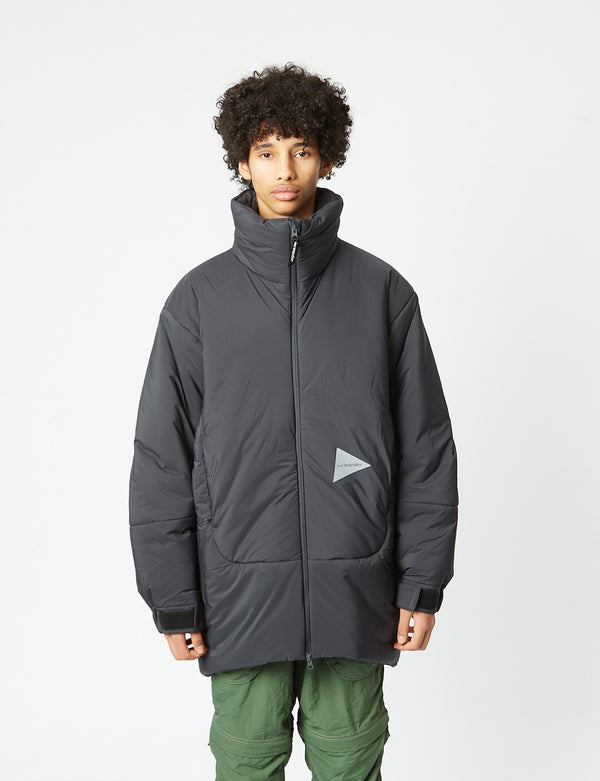 And Wander Top Fleece Coat - Charcoal Grey