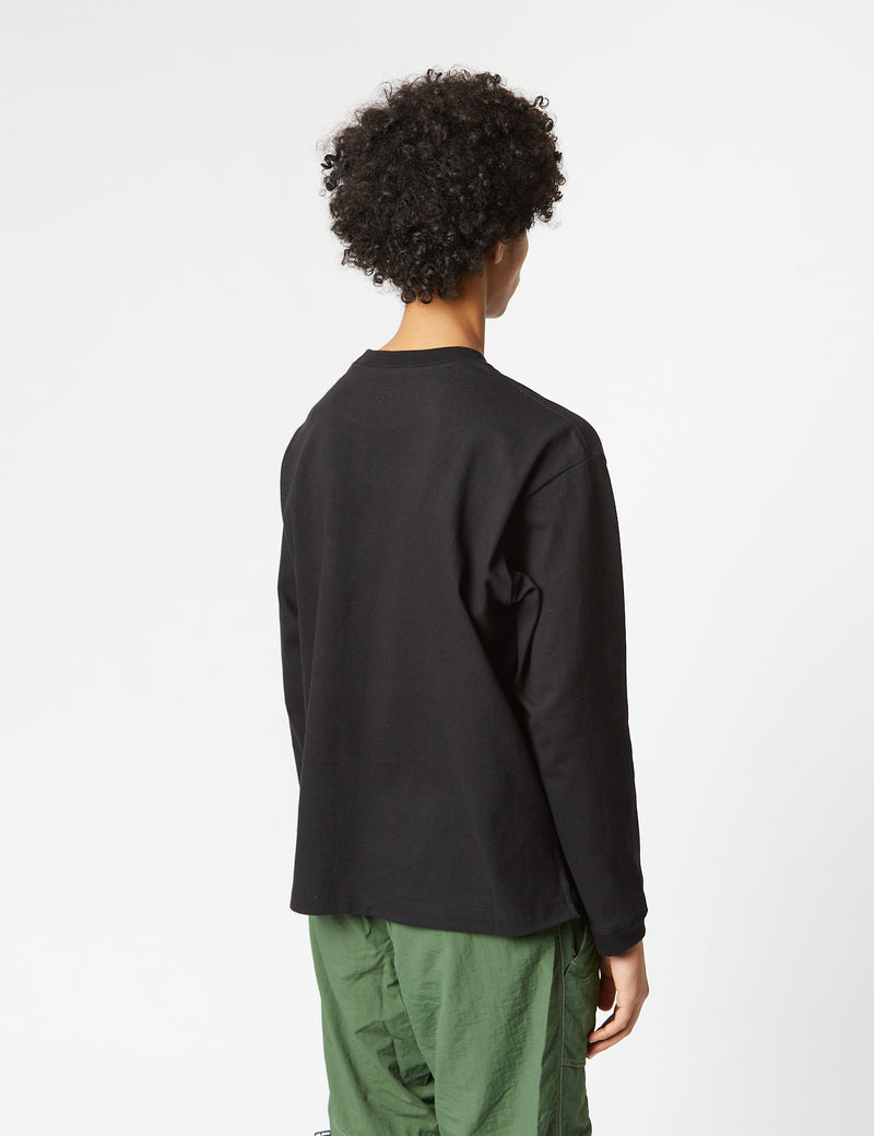 And Wander Pocket Long Sleeve T-Shirt - Black