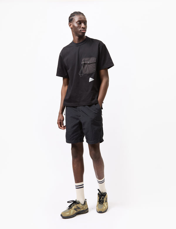 and Wander NY Taffeta Hiker Shorts - Black