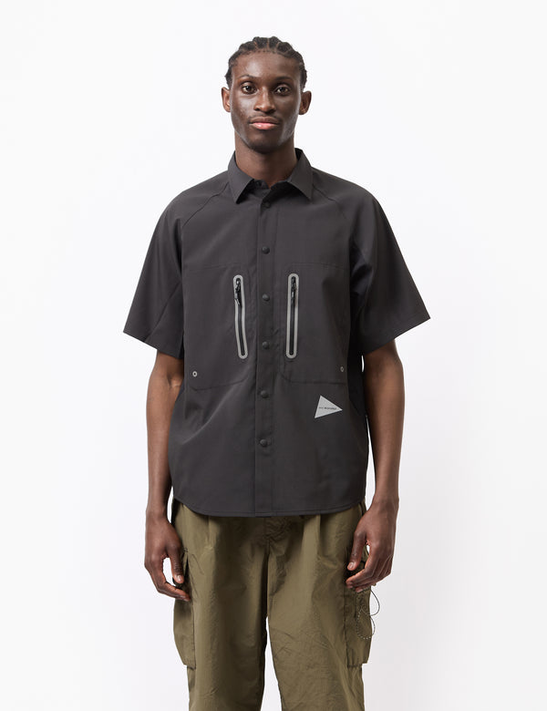 and Wander Tech Short Sleeve Shirt - Black