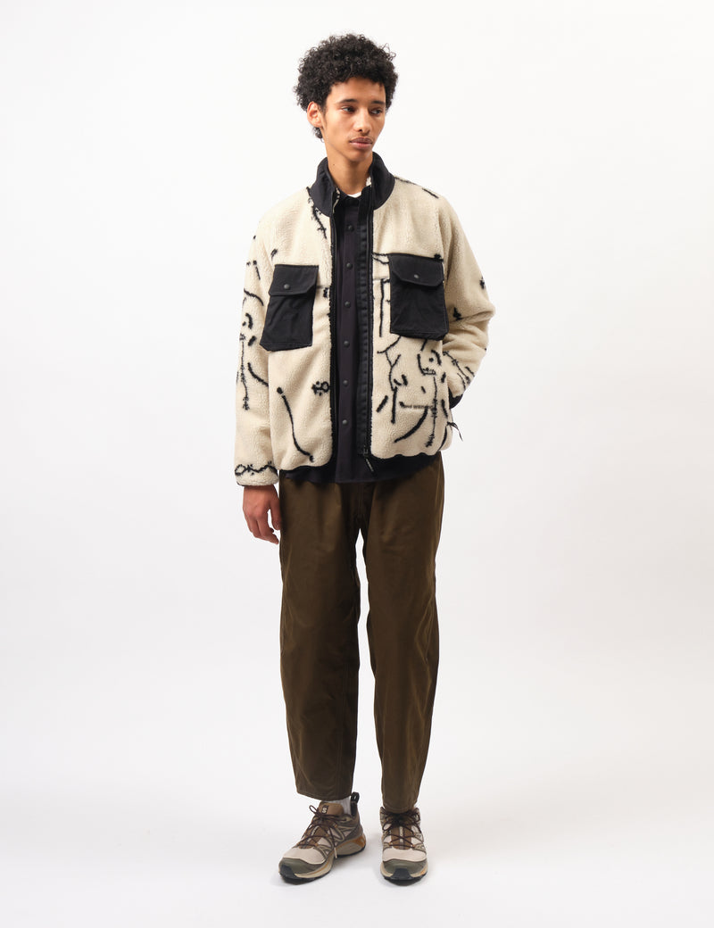 and Wander Daijiro Ohara Map Key Boa Jacket - Off White