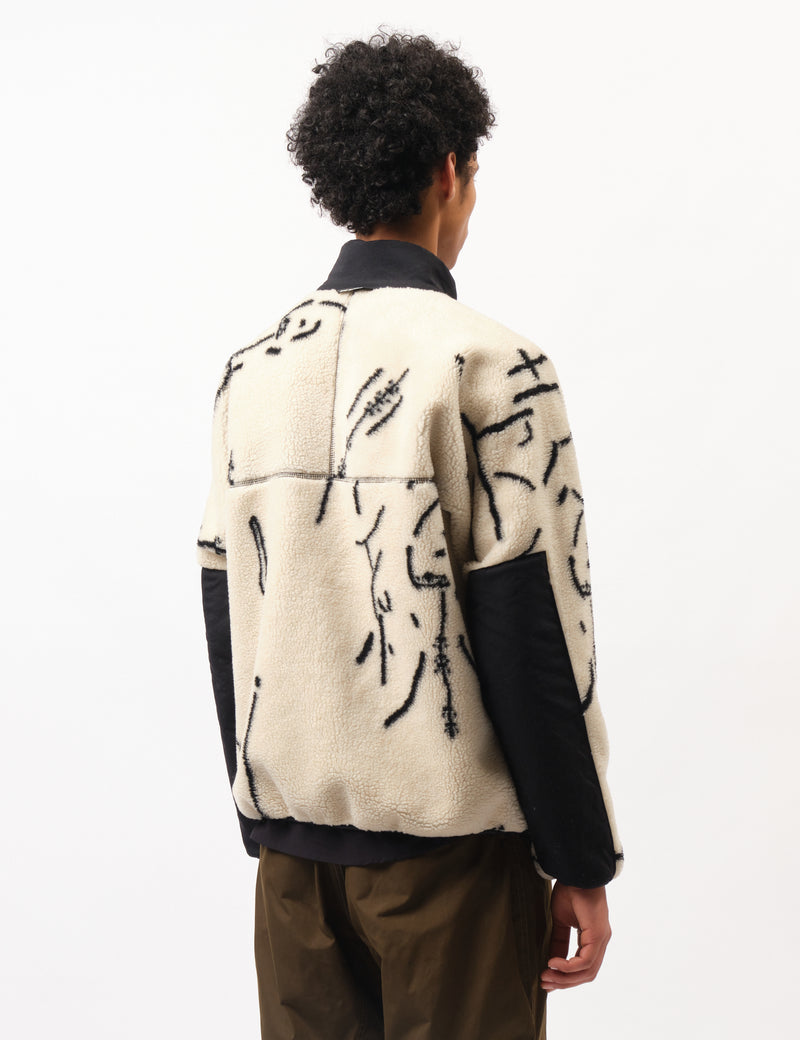 and Wander Daijiro Ohara Map Key Boa Jacket - Off White