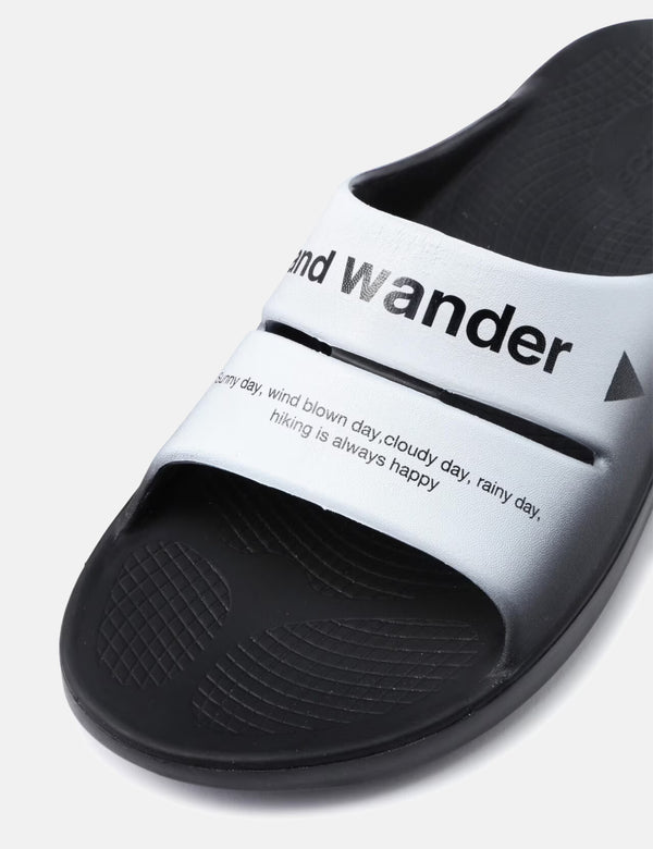 and Wander x Oofos Ooahh Recovery Slider - Black