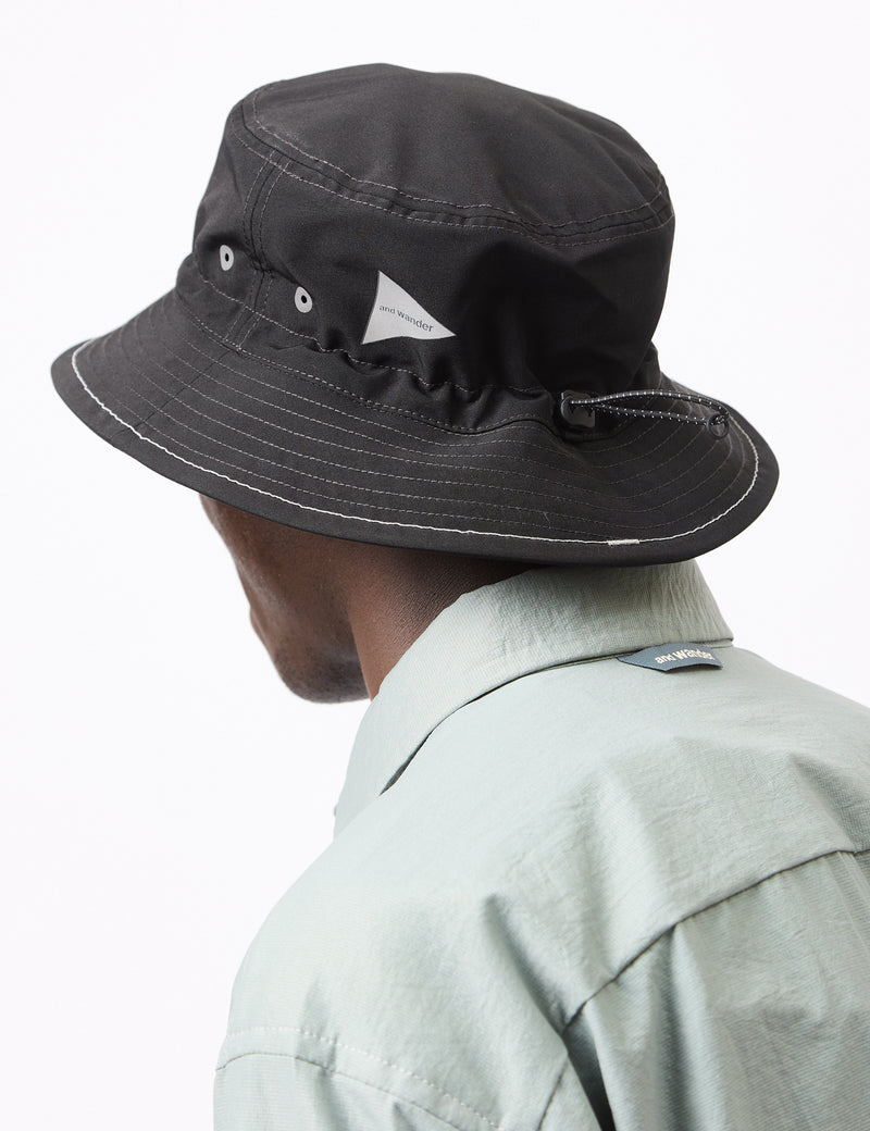 and Wander Pe/Co Bucket Hat - Black