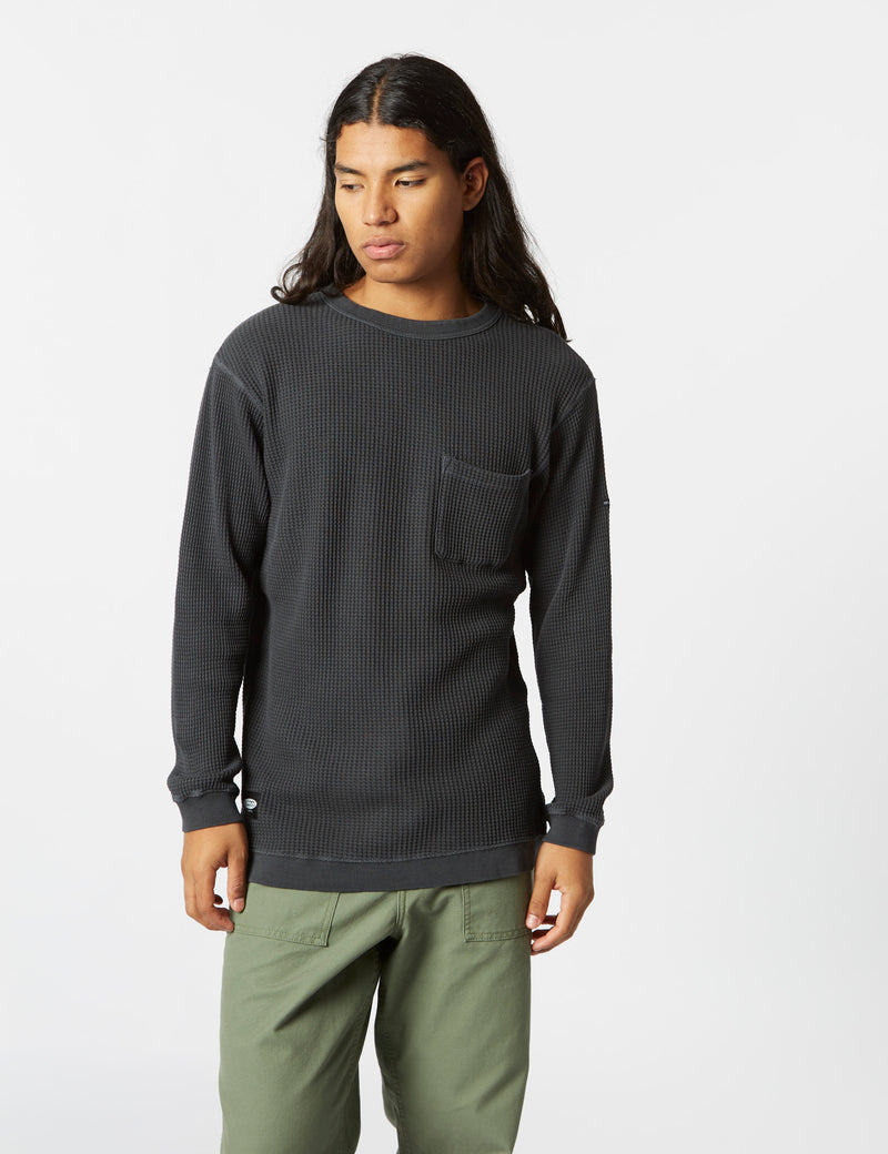 Manastash Heavy Snug Thermal Sweat - Black