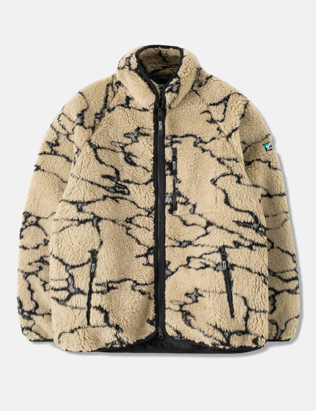 Kapital Jacquard Fleece Jacket In Beige