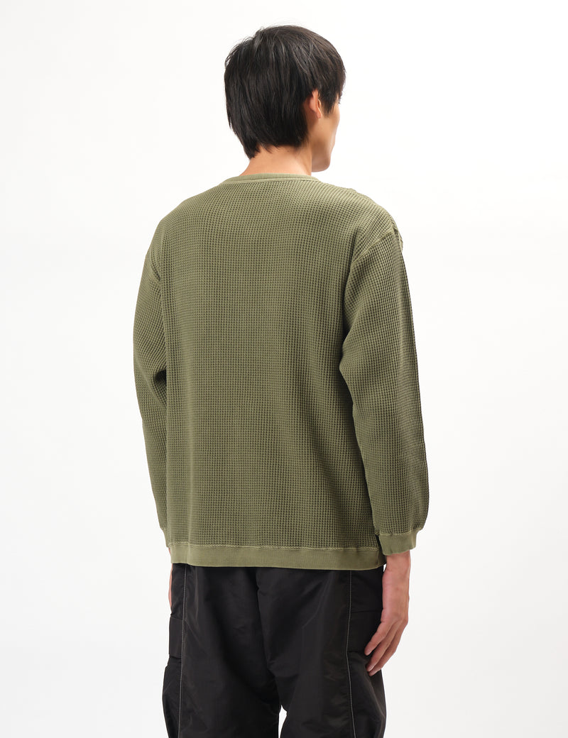 Manastash Heavy Snug Thermal Sweat - Olive Green