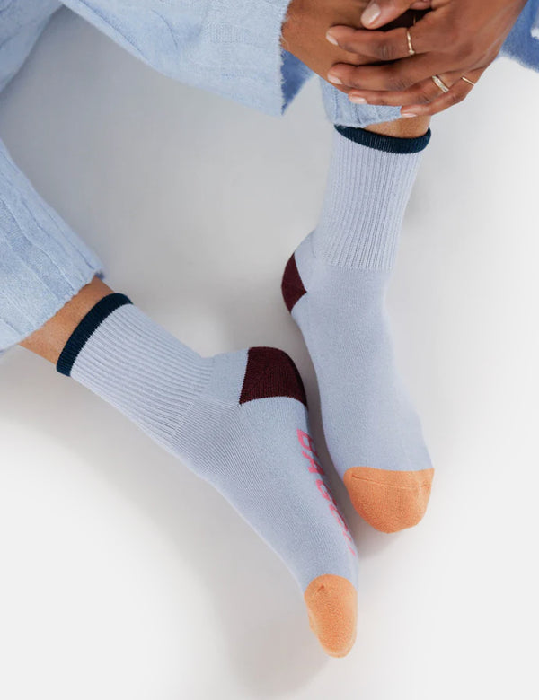 Baggu Ribbed Sock - Light Blue Mix