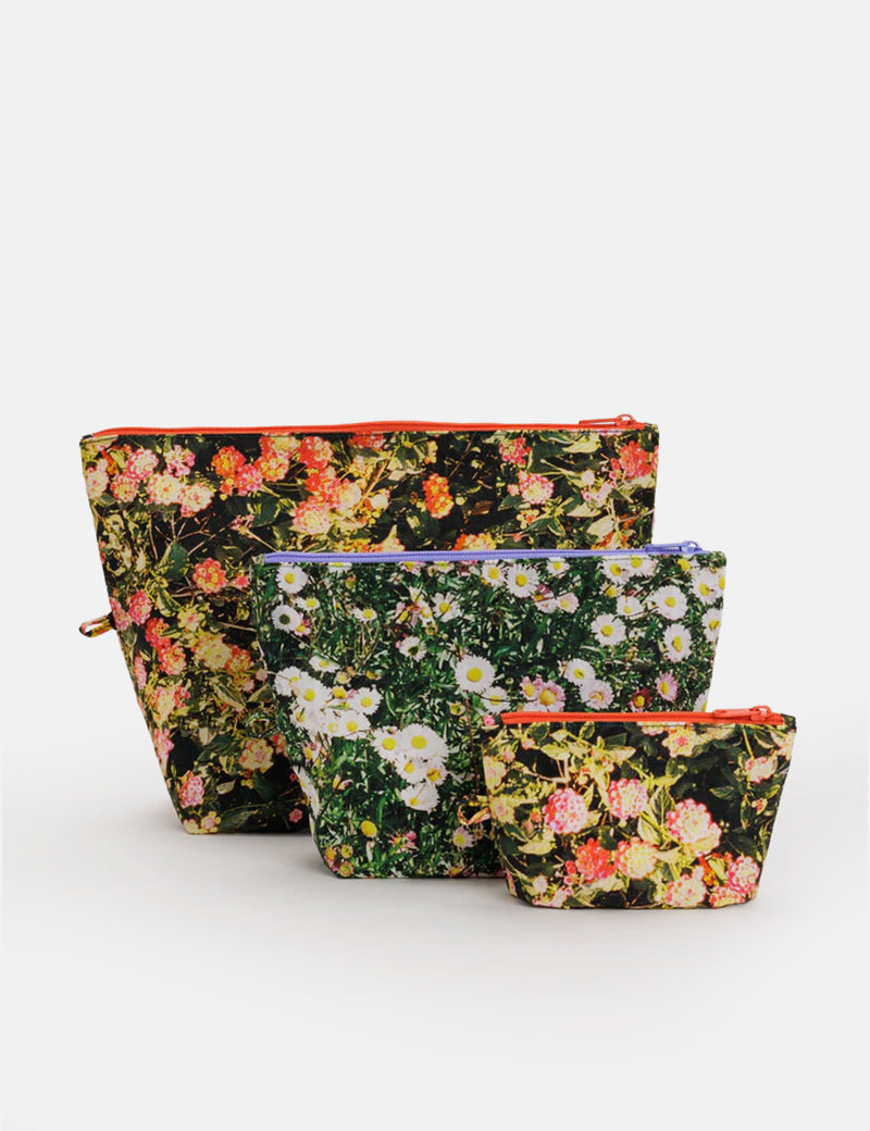 Baggu Go Pouch Set - Photo Florals