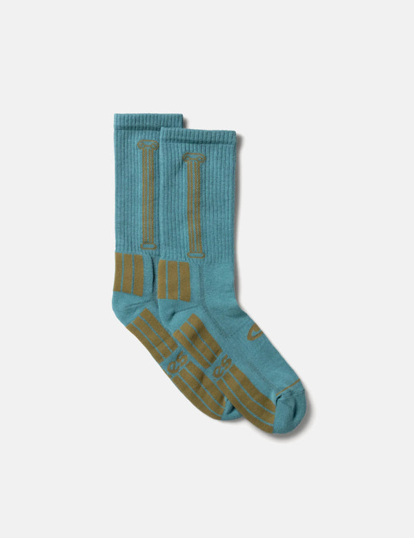 Aries Column Socks - Petrol Green