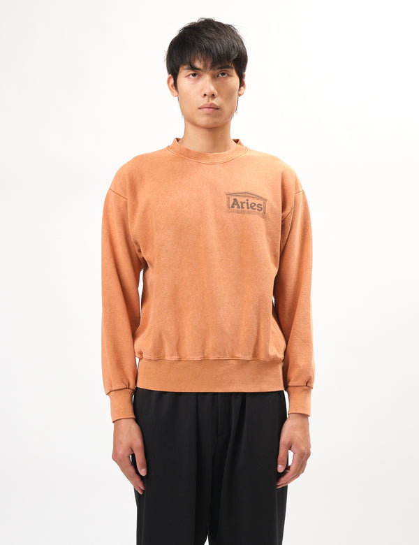 Aries Premium Aged Temple Sweatshirt - Caramel