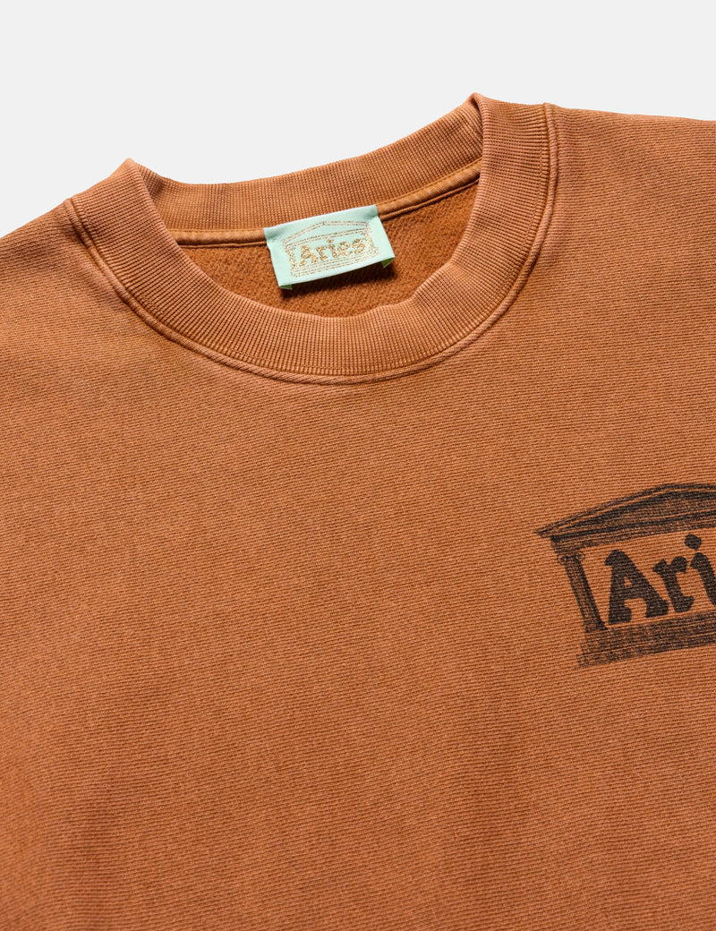 Aries Premium Aged Temple Sweatshirt - Caramel