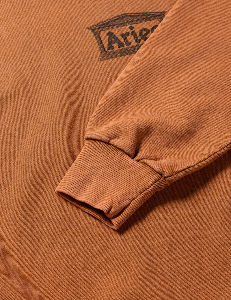 Aries Premium Aged Temple Sweatshirt - Caramel