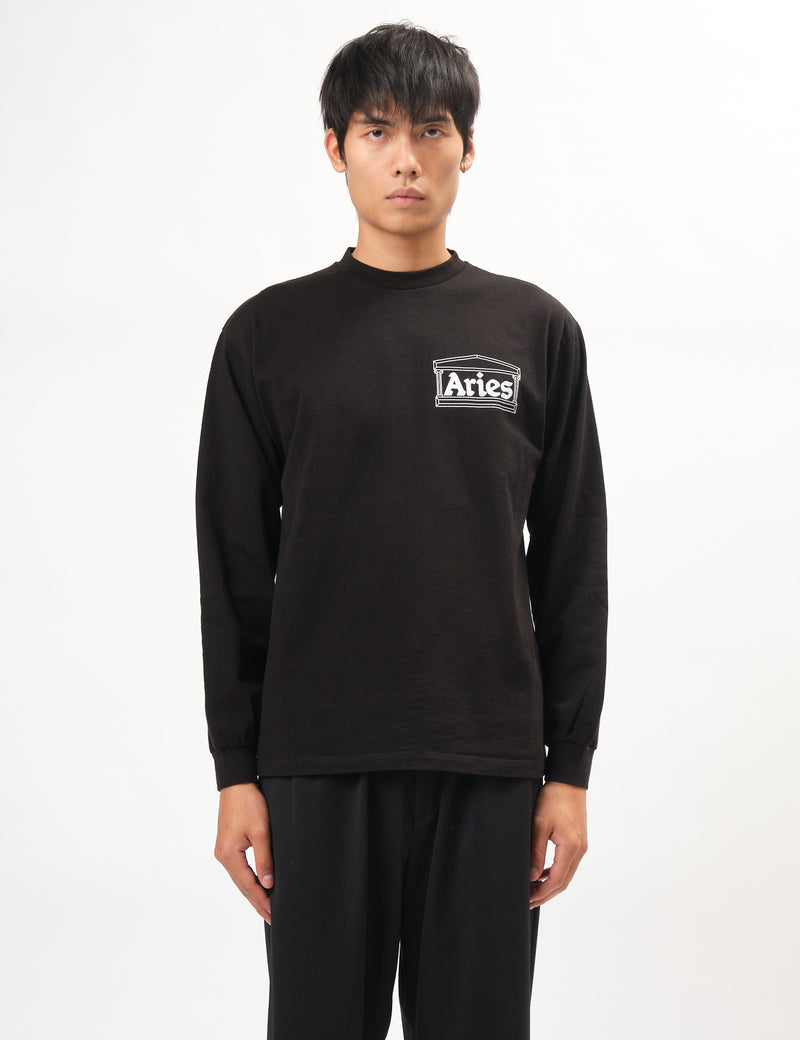 Aries Temple Long Sleeve Tee - Black