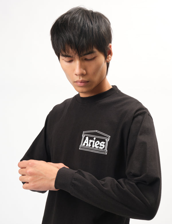 Aries Temple Long Sleeve Tee - Black