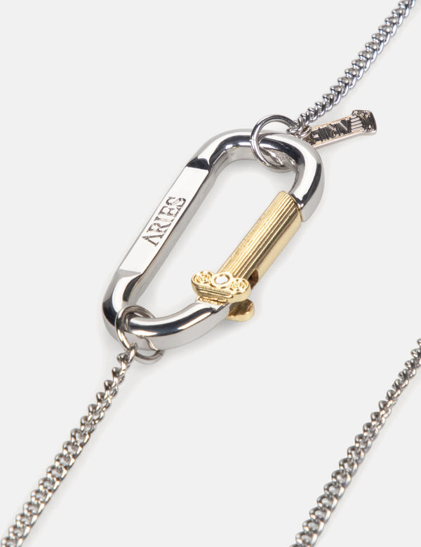 Aries Mini Carabiner Chain Necklace - Silver