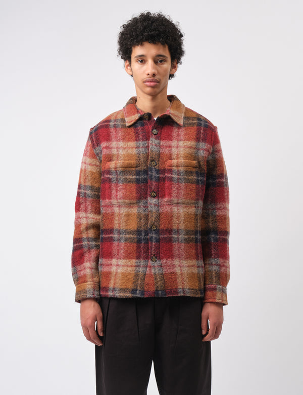 Portuguese Flannel Parker Overshirt - Bordeaux