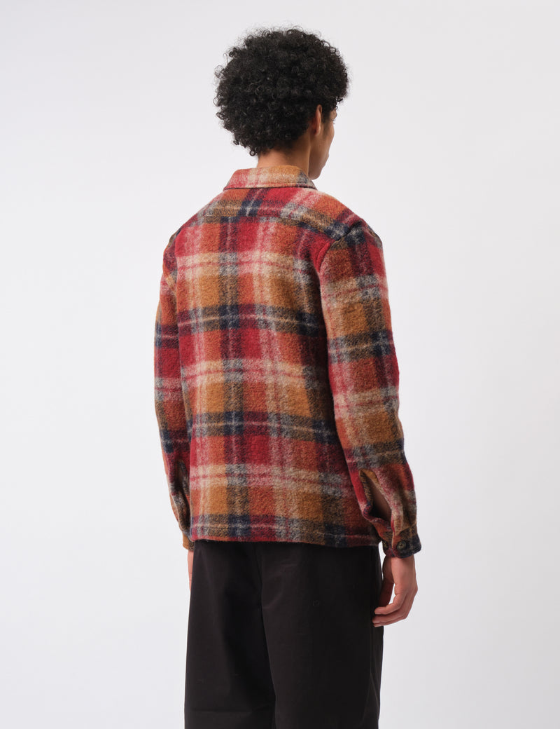 Portuguese Flannel Parker Overshirt - Bordeaux