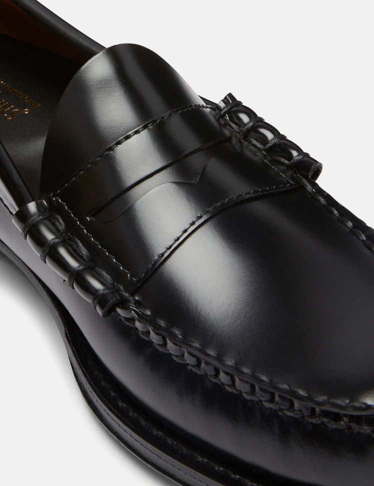 G.H. Bass Weejuns Larson Moc Penny (Leather) - Black I Article.