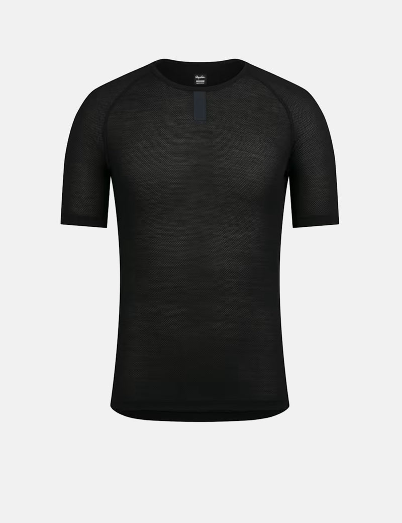 Rapha Merino Wool Lightweight Short Sleeve Base Layer - Black