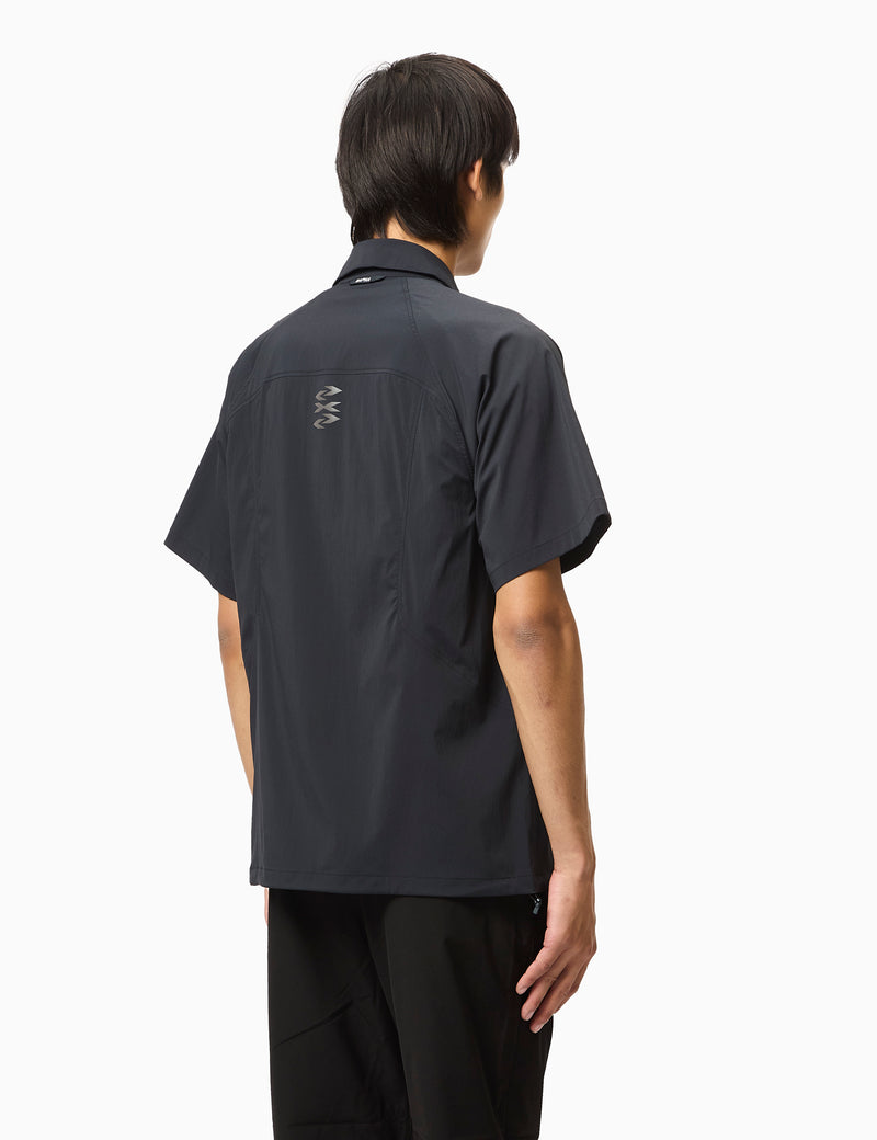 Rapha Men's Explore Short Sleeve Shirt - Vulcan/Asphalt Grey