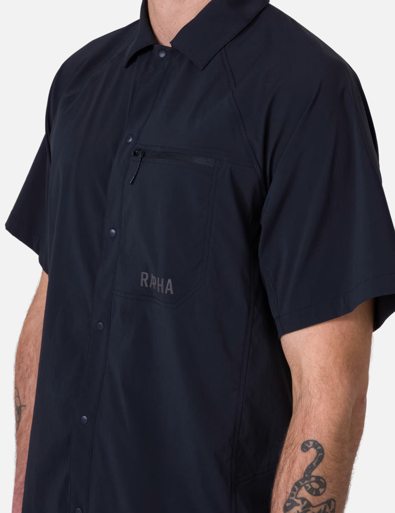 Rapha Men's Explore Short Sleeve Shirt - Vulcan/Asphalt Grey