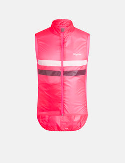 Rapha Men's Brevet Gilet - High-Vis Pink/Dark Navy/White