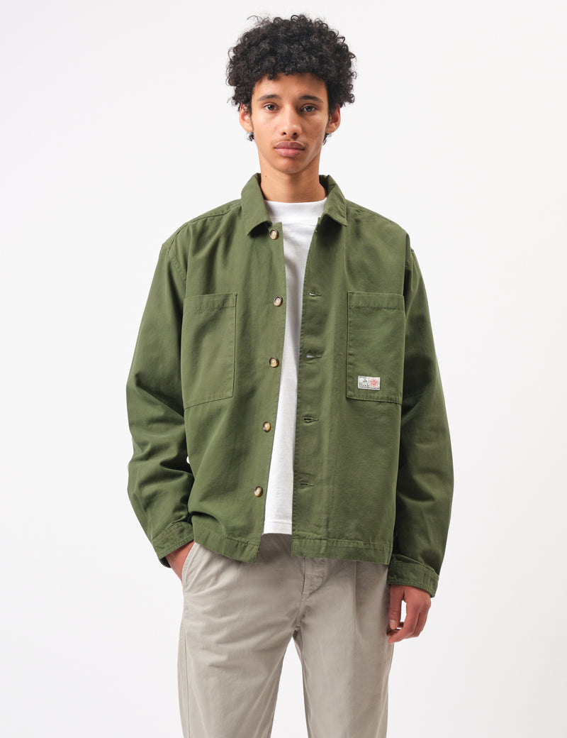 Bhode Hunting Overshirt Twill - Army Green