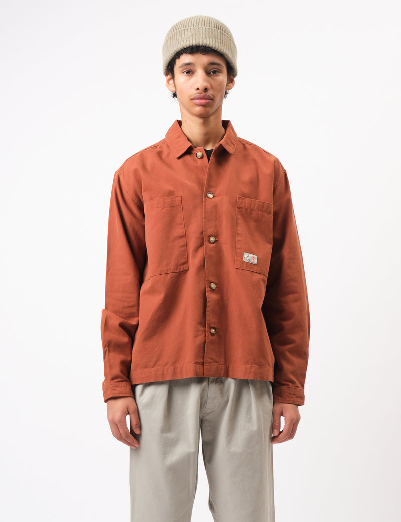 Bhode Hunting Overshirt Twill - Rust