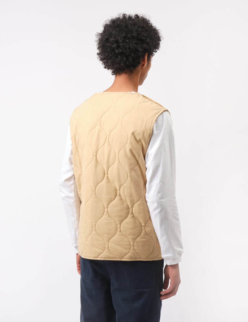 Bhode Quilted Zip Gilet - Parchment