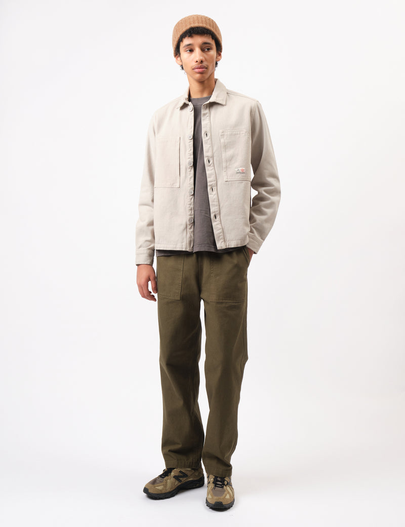 Bhode Map Pocket Overshirt Twill - Cornish Stone