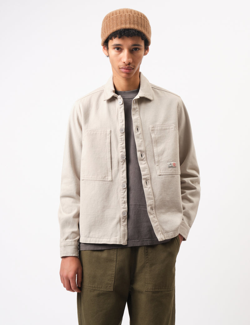 Bhode Map Pocket Overshirt Twill - Cornish Stone