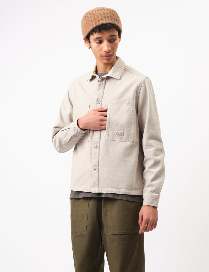 Bhode Map Pocket Overshirt Twill - Cornish Stone