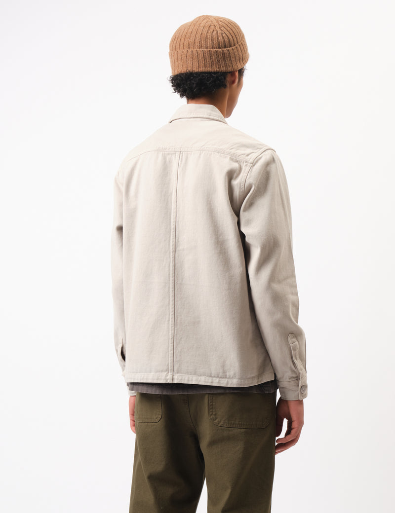 Bhode Map Pocket Overshirt Twill - Cornish Stone