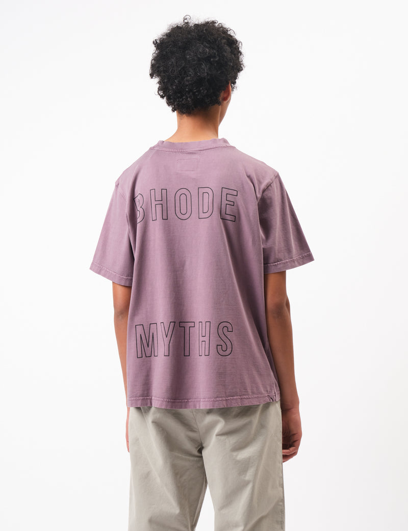 Bhode Myths Pigment Washed Tee - Plum